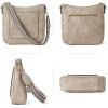 imageBOSTANTEN Crossbody Bags for Women Trendy Vegan Leather Hobo Handbags Fashion Shoulder Purse with Adjustable Guitar StrapA06grey