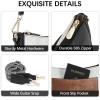 imageBOSTANTEN Crossbody Bags for Women Trendy Vegan Leather Hobo Handbags Fashion Shoulder Purse with Adjustable Guitar StrapA08black With Brown With White