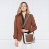 imageBOSTANTEN Crossbody Bags for Women Trendy Vegan Leather Hobo Handbags Fashion Shoulder Purse with Adjustable Guitar StrapA08black With Brown With White