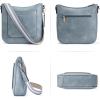 imageBOSTANTEN Crossbody Bags for Women Trendy Vegan Leather Hobo Handbags Fashion Shoulder Purse with Adjustable Guitar StrapA10denim Blue
