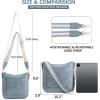 imageBOSTANTEN Crossbody Bags for Women Trendy Vegan Leather Hobo Handbags Fashion Shoulder Purse with Adjustable Guitar StrapA10denim Blue