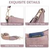 imageBOSTANTEN Crossbody Bags for Women Trendy Vegan Leather Hobo Handbags Fashion Shoulder Purse with Adjustable Guitar StrapPurple