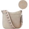 imageBOSTANTEN Crossbody Bags for Women Trendy Vegan Leather Hobo Purses Shoulder Handbags With Wide Shoulder StrapA06light Grey