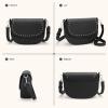 imageBOSTANTEN Crossbody Bags for Women Vegan Leather Purses Quilted Shoulder Handbags with Adjustable Shoulder StrapC4black