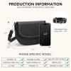 imageBOSTANTEN Crossbody Bags for Women Vegan Leather Purses Quilted Shoulder Handbags with Adjustable Shoulder StrapC4black