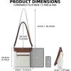 imageBOSTANTEN Crossbody Bags for Women Vegan Leather Purses Quilted Shoulder Handbags with Adjustable Shoulder StrapZ03white With Brown