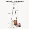 imageBOSTANTEN Crossbody Bucket Shoulder Bags for Women Vegan Leather Purse Cross Body Handbag Multiple PocketsBeige With Brown
