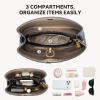 imageBOSTANTEN Crossbody Bucket Shoulder Bags for Women Vegan Leather Purse Cross Body Handbag Multiple PocketsBlack