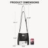 imageBOSTANTEN Crossbody Bucket Shoulder Bags for Women Vegan Leather Purse Cross Body Handbag Multiple PocketsBlack