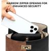 imageBOSTANTEN Crossbody Bucket Shoulder Bags for Women Vegan Leather Purse Cross Body Handbag Multiple PocketsBlack With Brown