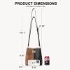 imageBOSTANTEN Crossbody Bucket Shoulder Bags for Women Vegan Leather Purse Cross Body Handbag Multiple PocketsBlack With Brown