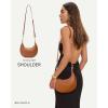 imageBOSTANTEN Crossbody Purse Small Crescent Shoulder Bags for Women Trendy Hobo Clutch Handbag Removable StrapBrown