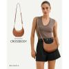 imageBOSTANTEN Crossbody Purse Small Crescent Shoulder Bags for Women Trendy Hobo Clutch Handbag Removable StrapBrown