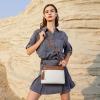 imageBOSTANTEN Crossbody Purses for Women Medium Shoulder Bag Quilted Handbags with Zipper PocketBeige With Brown