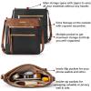 imageBOSTANTEN Crossbody Purses for Women Medium Shoulder Bag Quilted Handbags with Zipper PocketC02black With Brown
