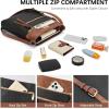 imageBOSTANTEN Crossbody Purses for Women Medium Shoulder Bag Quilted Handbags with Zipper PocketC02black With Brown