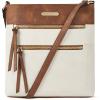 imageBOSTANTEN Crossbody Purses for Women Medium Shoulder Bag Quilted Handbags with Zipper PocketC02brown With White