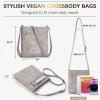 imageBOSTANTEN Crossbody Purses for Women Medium Shoulder Bag Quilted Handbags with Zipper PocketC07grey