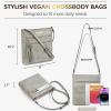 imageBOSTANTEN Crossbody Purses for Women Medium Shoulder Bag Quilted Handbags with Zipper PocketC16grey
