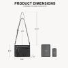 imageBOSTANTEN Crossbody Purses for Women Medium Shoulder Bag Quilted Handbags with Zipper PocketZblack