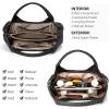imageBOSTANTEN Genuine Leather Purses for Women Designer Handbags Crossbody Shoulder Bags Top Handle Satchel with Adjustable StrapBlack