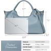 imageBOSTANTEN Genuine Leather Purses for Women Designer Handbags Crossbody Shoulder Bags Top Handle Satchel with Adjustable StrapBlue