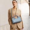 imageBOSTANTEN Genuine Leather Purses for Women Designer Handbags Crossbody Shoulder Bags Top Handle Satchel with Adjustable StrapBlue