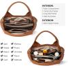 imageBOSTANTEN Genuine Leather Purses for Women Designer Handbags Crossbody Shoulder Bags Top Handle Satchel with Adjustable StrapBrown