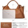 imageBOSTANTEN Genuine Leather Purses for Women Designer Handbags Crossbody Shoulder Bags Top Handle Satchel with Adjustable StrapBrown