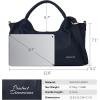 imageBOSTANTEN Genuine Leather Purses for Women Designer Handbags Crossbody Shoulder Bags Top Handle Satchel with Adjustable StrapNavy Blue