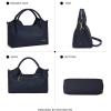 imageBOSTANTEN Genuine Leather Purses for Women Designer Handbags Crossbody Shoulder Bags Top Handle Satchel with Adjustable StrapNavy Blue