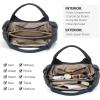 imageBOSTANTEN Genuine Leather Purses for Women Designer Handbags Crossbody Shoulder Bags Top Handle Satchel with Adjustable StrapNavy Blue