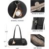 imageBOSTANTEN Handbags for Women Trendy Vegan Leather Underarm Purse Daily Shoulder Bag with Baseball CharmBlack