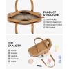 imageBOSTANTEN Handbags for Women Trendy Vegan Leather Underarm Purse Daily Shoulder Bag with Baseball CharmBrown