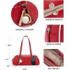 imageBOSTANTEN Handbags for Women Trendy Vegan Leather Underarm Purse Daily Shoulder Bag with Baseball CharmRed
