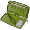 imageBOSTANTEN Leather Wallet for Women RFID Blocking Zip Around Credit Cards Holder Phone ClutchBgreen
