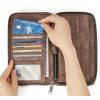 imageBOSTANTEN Leather Wallet for Women RFID Blocking Zip Around Credit Cards Holder Phone ClutchDCoffee Brown