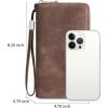 imageBOSTANTEN Leather Wallet for Women RFID Blocking Zip Around Credit Cards Holder Phone ClutchDCoffee Brown