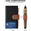 imageBOSTANTEN Leather Wallets for Women Large RFID Blocking Slim Bifold Purse Card Holder with Zipper Pocket1BlackBrown