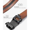 imageBOSTANTEN Mens Belt Leather Ratchet Belt For Men Dress and Casual with Adjustable Buckle Trim to Fit003black With Apricot