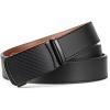 imageBOSTANTEN Mens Belt Leather Ratchet Belt For Men Dress and Casual with Adjustable Buckle Trim to Fit003black With Coffee