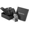 imageBOSTANTEN Mens Belt Leather Ratchet Belt For Men Dress and Casual with Adjustable Buckle Trim to Fit004black