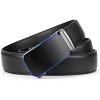 imageBOSTANTEN Mens Belt Leather Ratchet Belt For Men Dress and Casual with Adjustable Buckle Trim to Fit009black  Blue