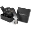 imageBOSTANTEN Mens Belt Leather Ratchet Belt For Men Dress and Casual with Adjustable Buckle Trim to Fit009black With Apricot