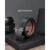 imageBOSTANTEN Mens Belt Leather Ratchet Belt For Men Dress and Casual with Adjustable Buckle Trim to Fit011  Black
