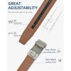 imageBOSTANTEN Mens Belt Leather Ratchet Belt For Men Dress and Casual with Adjustable Buckle Trim to Fit013  Vintage Brown