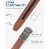 imageBOSTANTEN Mens Belt Leather Ratchet Belt For Men Dress and Casual with Adjustable Buckle Trim to Fit015  All Brown