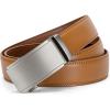 imageBOSTANTEN Mens Belt Leather Ratchet Belt For Men Dress and Casual with Adjustable Buckle Trim to Fit021  Light Brown
