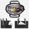 imageBOSTANTEN Puffer Tote Bag for Women Travel Tote Bag with Trolley Sleeve Lightweight Quilted Laptop Nurse Bag with ZipperPuffer Black