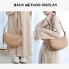 imageBOSTANTEN Purses for Women Small Crossbody Bags Crescent Shoulder Bag Hobo Handbag with Adjustable StrapApricot